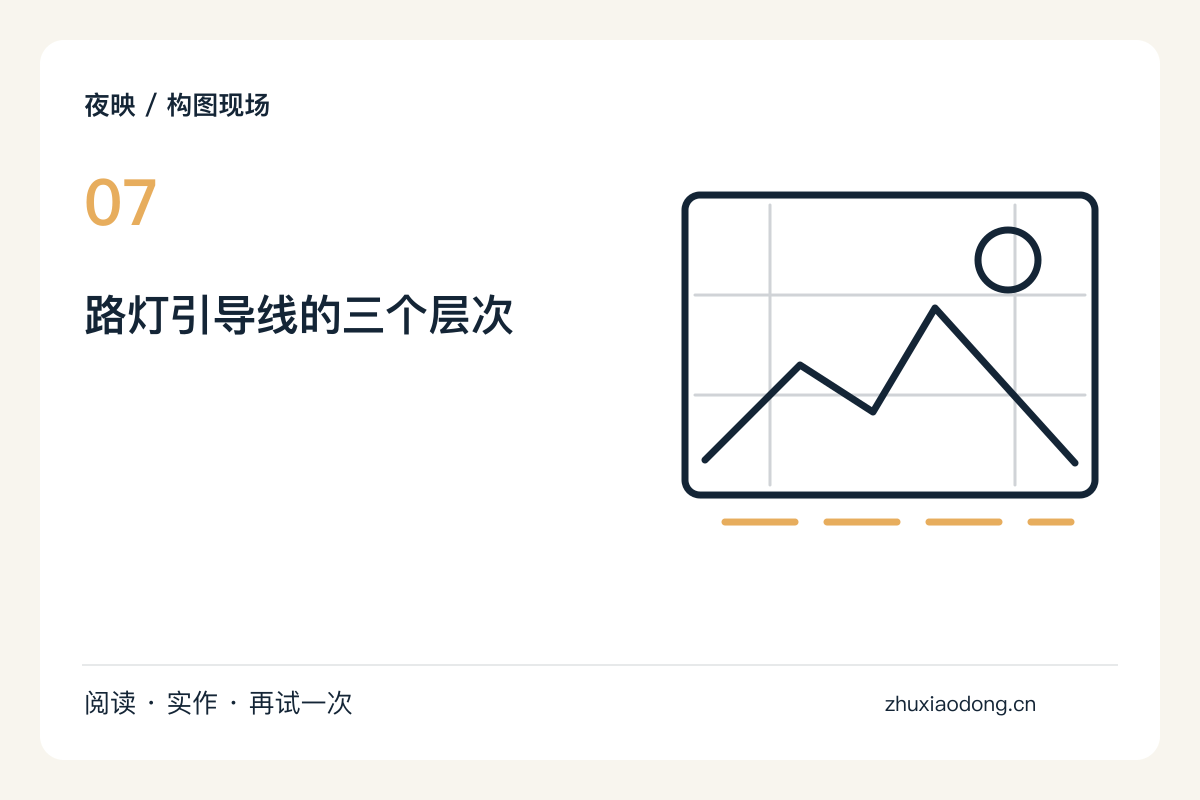 把路灯排成一条斜线：纵深构图的小练习主题图解