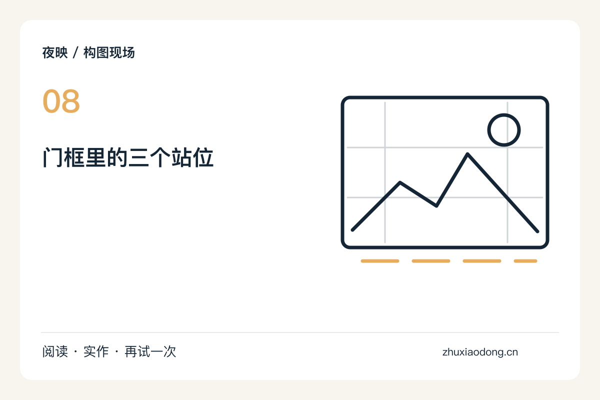 借一扇开着的门，把夜色收进画框主题图解