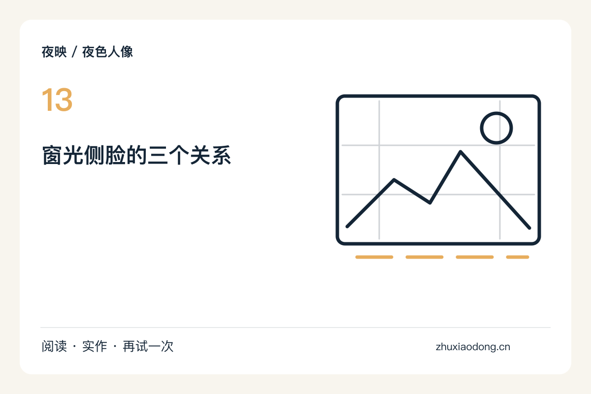 不用闪光灯的侧脸照片:让人物靠近柔和窗光主题图解